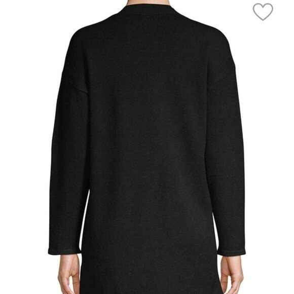 LEA & VIOLA Black Faux Fur Pocket Tunic Sweater - Picture 7 of 11